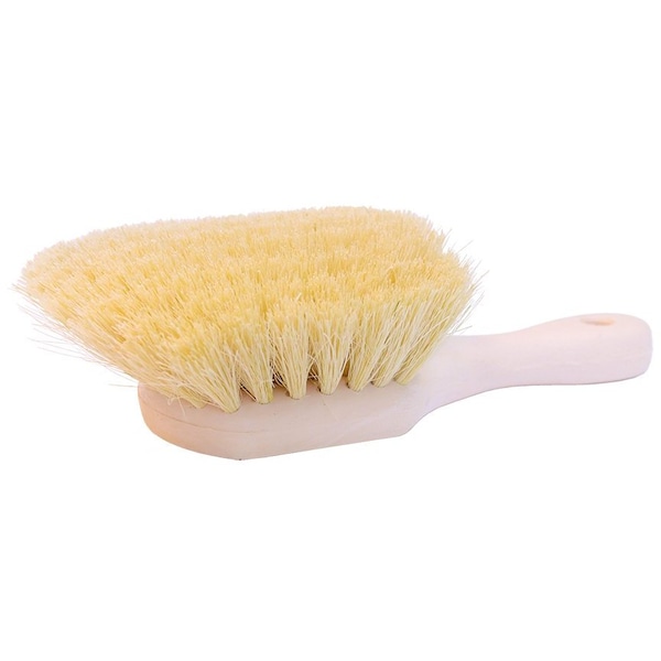 Utility Brush, 8 in Synthetic Block, White Tampico Fill, 12PK